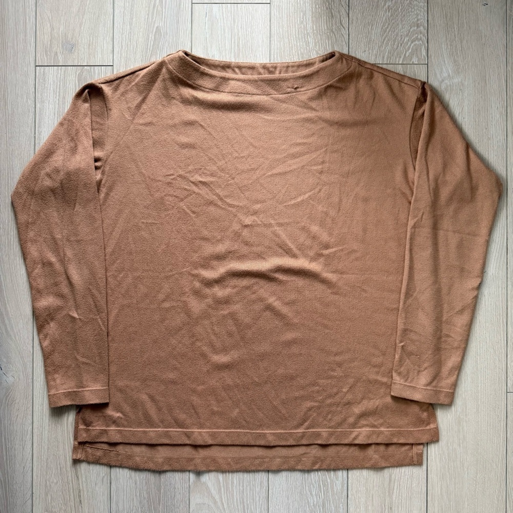 Uniqlo Tan Long Sleeve Shirt Women’s